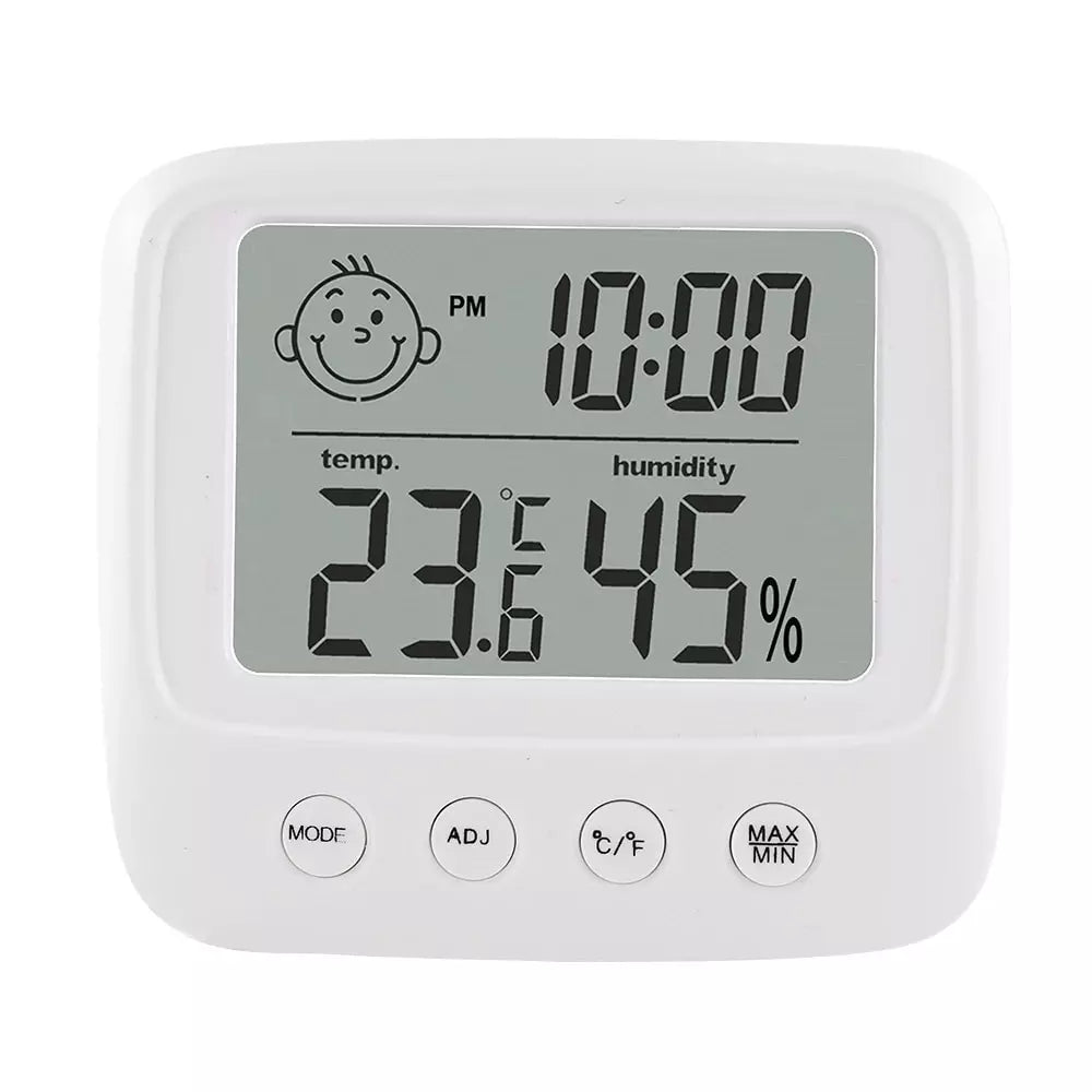 Amdohai Thermomètre hygromètre intérieur et extérieur avec rétroéclairage  de l'heure Écran LCD Compteur électronique de température et d'humidité  pour maison, serre, cave 