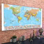 CARTE DU MONDE MURALE 150x100 - Vignette | UNIVERSKOPE