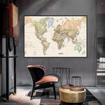 CARTE DU MONDE VINTAGE 150x100 - Vignette | UNIVERSKOPE