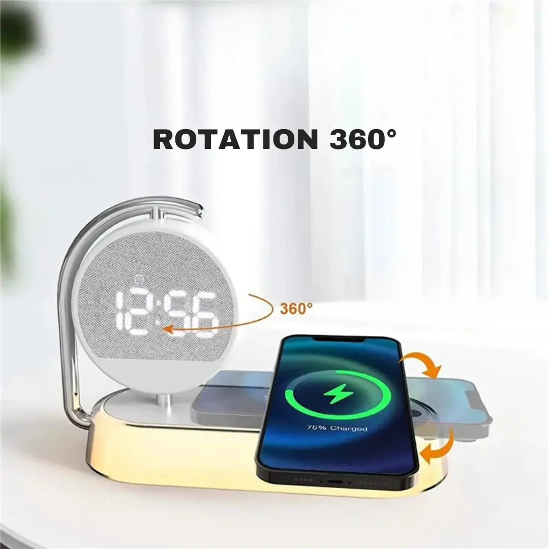 chargeur induction reveil rotation