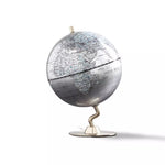 GLOBE TERRESTRE SUR PIED ARGENT - Vignette | UNIVERSKOPE