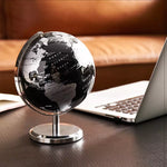 GLOBE TERRESTRE DECO NOIR/ARGENT - Vignette | UNIVERSKOPE