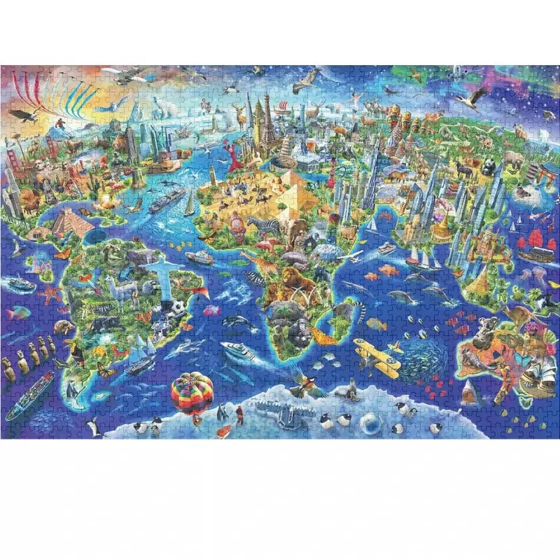 Puzzle 1000 Pièces Carte Du Monde