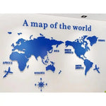 STICKER MURAL CARTE DU MONDE BLEU - Vignette | UNIVERSKOPE