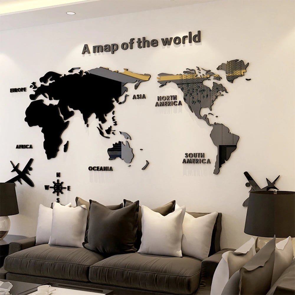 sticker_mural_carte_du_monde_noir_salon